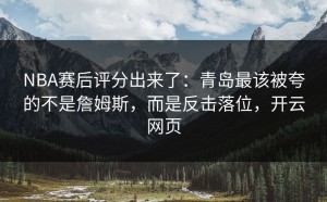 NBA赛后评分出来了：青岛最该被夸的不是詹姆斯，而是反击落位，开云网页