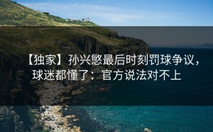【独家】孙兴慜最后时刻罚球争议，球迷都懂了：官方说法对不上