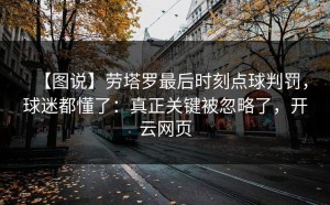 【图说】劳塔罗最后时刻点球判罚，球迷都懂了：真正关键被忽略了，开云网页