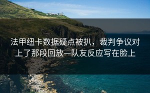 法甲纽卡数据疑点被扒，裁判争议对上了那段回放—队友反应写在脸上