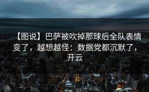 【图说】巴萨被吹掉那球后全队表情变了，越想越怪：数据党都沉默了，开云