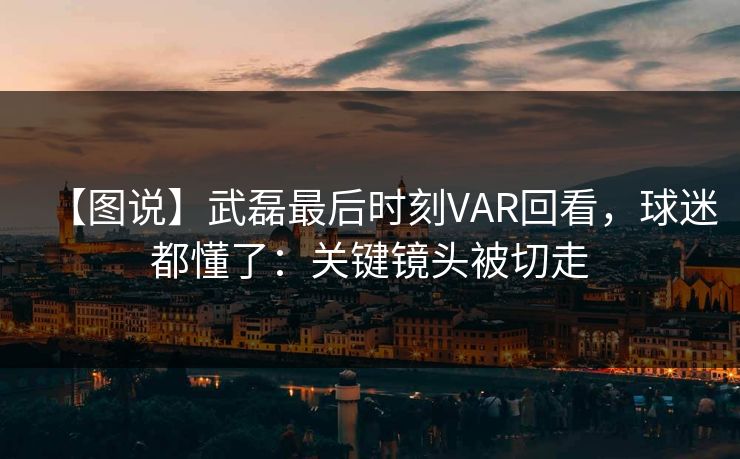 【图说】武磊最后时刻VAR回看,球迷都懂了:关键镜头被切走 【图说】武磊最后时刻VAR回看,球迷都懂了:关键镜头被切走